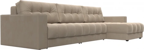 Диван угловой с декором Лига-049 НПБ Лонг Лига Диванов (Велюр) арт.128294