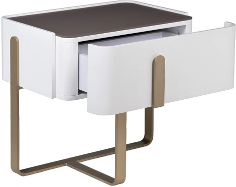 Тумбочка светлая с металл. каркасом 58*40*55см Garda Decor арт.77IP-20863