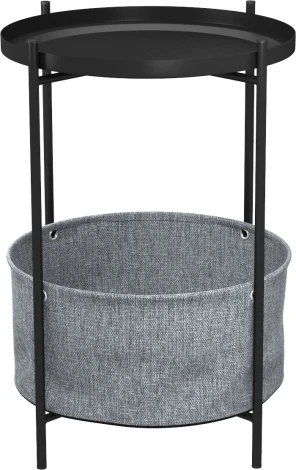 Стол журнальный Берген рогожка 82/39/черный муар Mebelik арт.008937