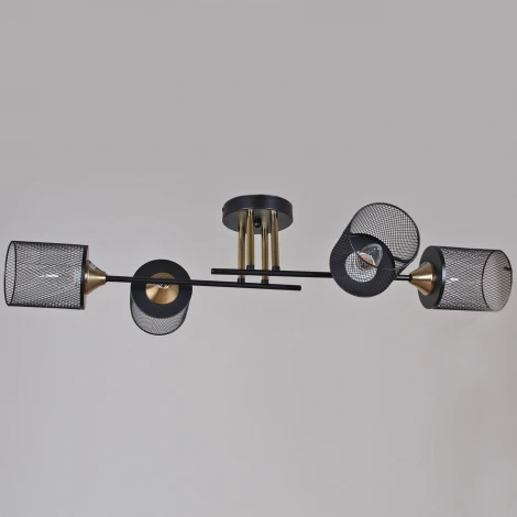 Подвесная люстра на штанге Reluce 38460-0.3-04 BK+COPPER