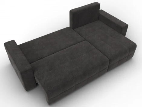 Диван угловой Лига-122 угол универсальный (ДСП,Брус,Велюр/Темно-коричневый) Лига Диванов 137609