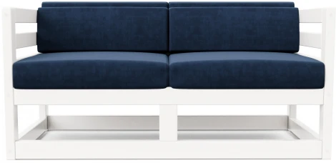 Диван Arsko Магнус М белая эмаль велюр синий
