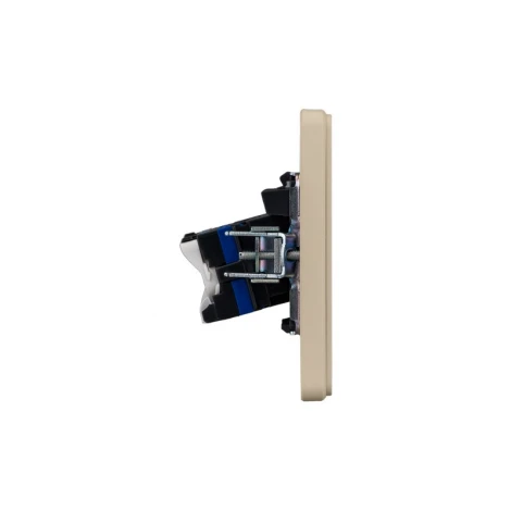 Розетка компьютерная двойная RJ45+RJ45 кат6 с/у шелк Kranz Round KR-78-0725-7