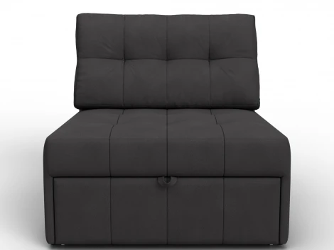 Кресло-кровать Лига-107 (80) (ЛДСП,Брус,Фанера,Замша/Коричневый) Лига Диванов 134947