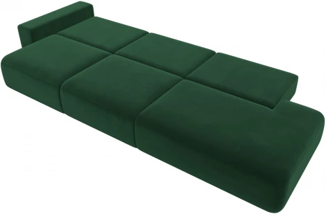 Диван прямой Лига-036 НПБ Модерн Лонг подлокотник слева (Зеленый/Велюр) Лига Диванов арт.121359L