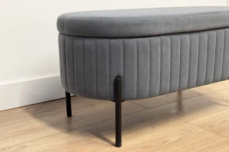 Пуф Винни Mebelson (ДСП,Велюр/Графит) арт.173754,2171