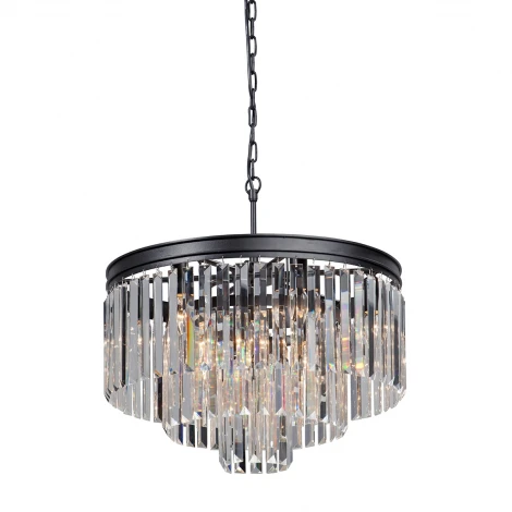 Подвесная люстра Vitaluce V5151-1/6+3+1 (220V, хрусталь, на тросе, круглые)