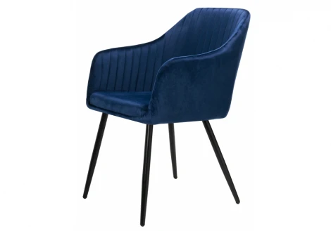 Обеденный стул на металлокаркасе Woodville Slam dark blue 11895