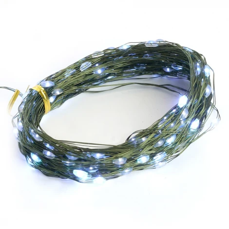 Светодиодная гирлянда линейная Роса (на проволоке) 5000К c питанием от сети 220V 20м Feron CL583 51443