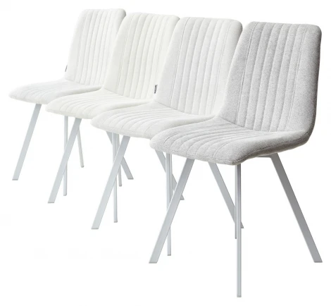 Обеденный стул M-City ELVIS WZ2042-19 галечный серый/ белый каркас