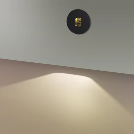 Подсветка для лестниц встраиваемая Odeon Light Vitty 6651/1WL3 черный/металл IP65 LED 1W 3000K 220V