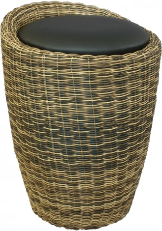 Табурет с местом для хранения LM-1100Rattan (чёрный)