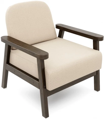 Кресло Arsko Флори венге велюр бежевый