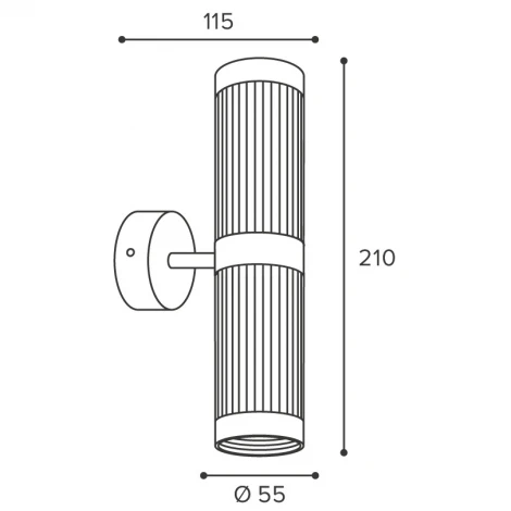 Настенный светильник Wolta WSL-GU10/W19SG под лампу GU10 Песочное золото LUXOR
