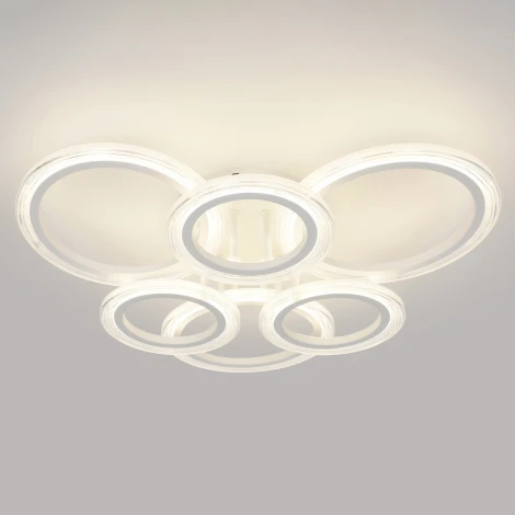 Потолочная люстра на штанге светодиодная с пультом ЭРА Ring CLL-1-90-RC WH