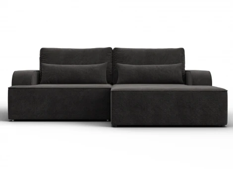 Диван угловой Лига-120 угол правый (ДСП,Брус,Фанера,ЛДС,Велюр/Темно-коричневый) Лига Диванов 137289