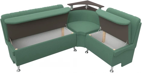 Диван кухонный угловой Сидней правый угол (Зеленый/Рогожка) Лига Диванов арт.125902