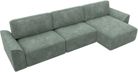 Диван угловой Лига-048 НПБ лонг Лига Диванов (Велюр) арт.128491