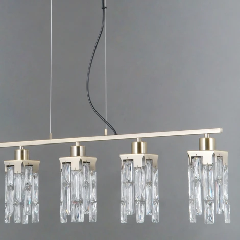 Подвесная люстра хрустальная ILLUMICO IL3601-5PSQ-26 AB DS