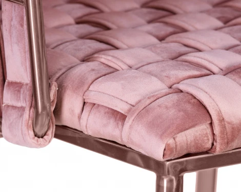 Стул барный Dobrin EMMA ROSE GOLD (розовый велюр (VF-10))