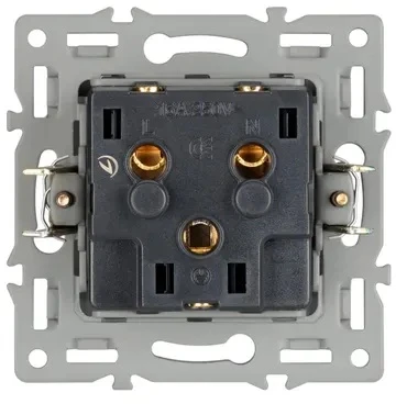 Механизм розетки влагозащищённый SCT-MCP-PL-BK (250V, 16A) (Arlight) 043746