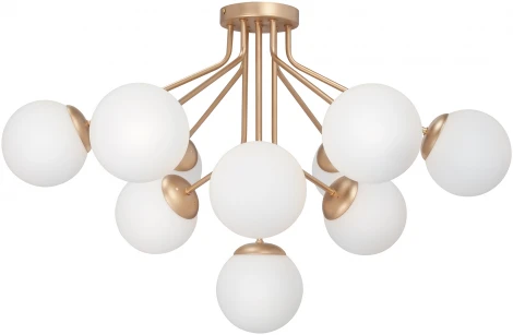 Потолочная люстра на штанге Vitaluce V42870-8/10PL, 10xE14 макс. 40Вт V42870-8/10PL (220V, шарики)