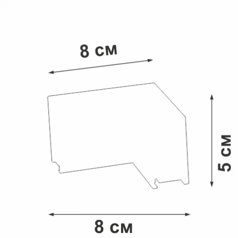 Коннектор угловой горизонтальный 20 мм магнитный 80*80 для накладного шинопровода, черный Vitaluce VT0200025-01