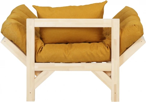 Кресло Бинго ткань savana plus yellow, каркас лак Mebelik арт.009292