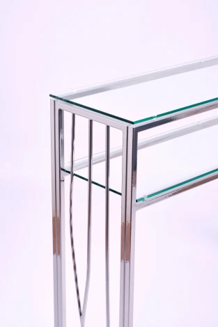 Консольный стол AllConsoles 1122-CS clear серебряный