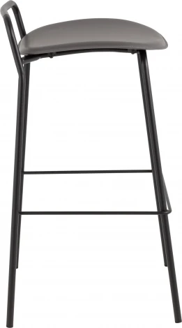 Стул барный Mantis экокожа Темно-серый Stool Group (арт.УТ000038915)