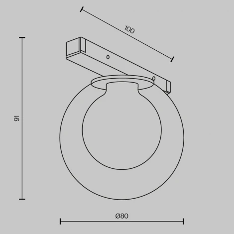 Трековый светильник магнитный 4W 48V Maytoni Bubble TR181-1-4WTW-B (LED, шар)