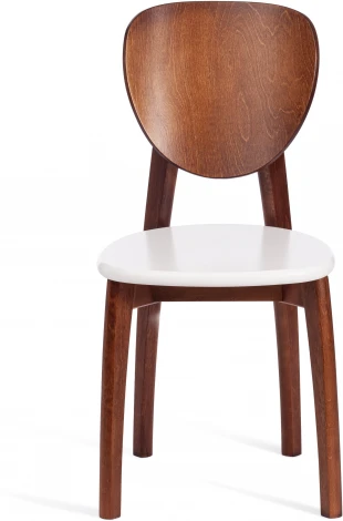 Обеденный стул Tetchair DIAMANTE (Бук/Коричневый,Белый)