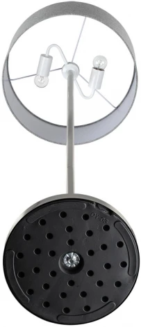 Торшер Lumion Nikki 8251/2F никель/серый, металл/текстиль Е27 2*60W 220V (выключатель, круглые)
