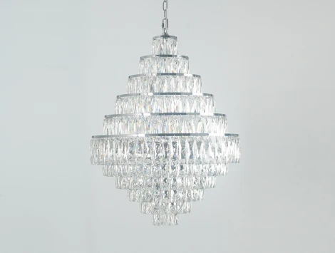 Подвесная люстра хрустальная Newport 10120 10125+15/C (220V, на цепи)