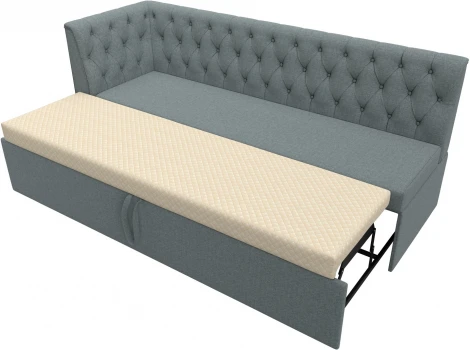 Диван кухонный Маркиз с углом слева (Серый/Рогожка) Лига Диванов арт.122442L