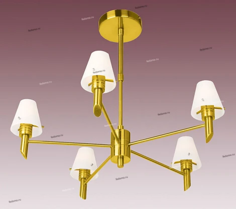 Потолочная люстра N-Light P-796 P-796/5 satin gold