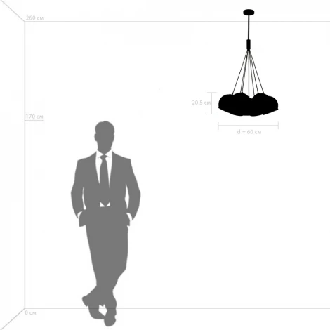 Подвесная люстра на штанге Lightstar Sferico 729071 (220V, на проводе, шарики)