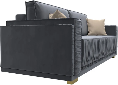 Диван прямой Лига-044 (Серый,Бежевый/Велюр) Лига Диванов арт.122254