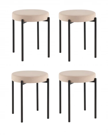 Табурет Бриф Original велюр бежевый 4 шт. Stool Group УТ000042656