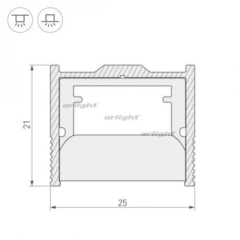Профиль-держатель WPH-FLOOR22-2000 ANOD (Металл) 023291 Arlight WPH