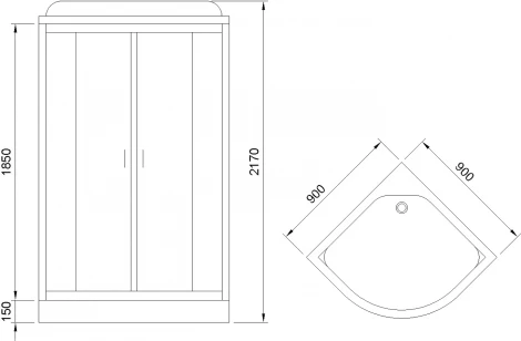 Душевая кабина Royal Bath HK RB90HK5-WT