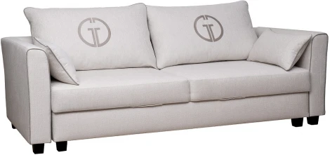 Диван Marco трехмест. раскл., св.серый Koza2601-ECRU+Nev21 225*102*92см Garda Decor арт.MARCO-Koza2601-ECRU+Nev21