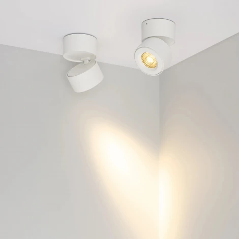 Спот светодиодный SP-POINT-SURFACE-R85-12W Warm3200-MIX (WH, 15 deg, 230V) (Arlight, IP20 Металл) 058614