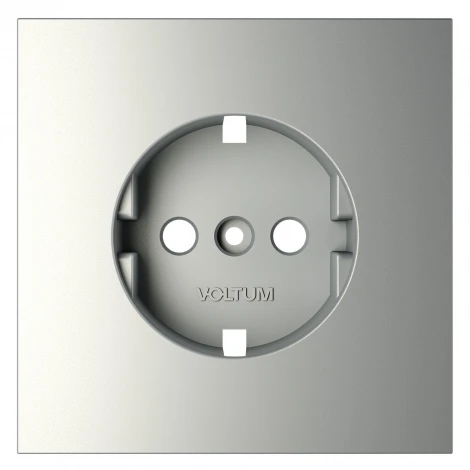 Накладка для розетки с заземлением Voltum S70 VLS000608 (сталь)