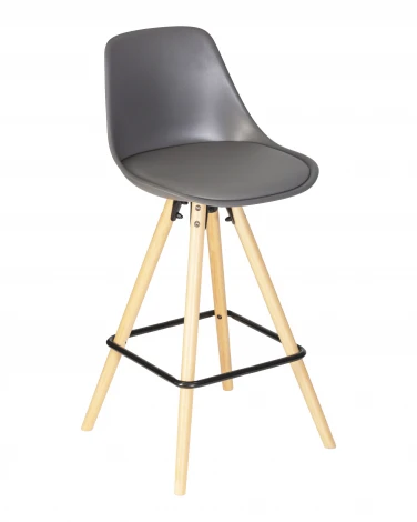 Набор 2 шт стул полубарный DOBRIN RONNI (ножки светлый бук, тёмно-серый (GR-04))