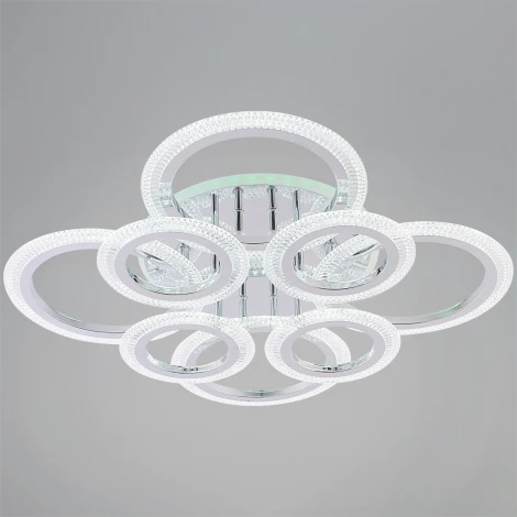 Потолочная люстра на штанге светодиодная с пультом и ночным режимом и RGB Reluce 09837-0.3-4+4A CR (RGB, Умный дом)