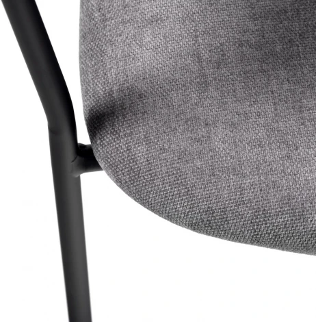 Комплект из 4-х стульев Turin серый вельвет с чёрными ножками Bradexhome арт.FR 0556K