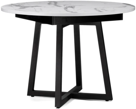 Деревянный стол Woodville Регна черный / белый 504217