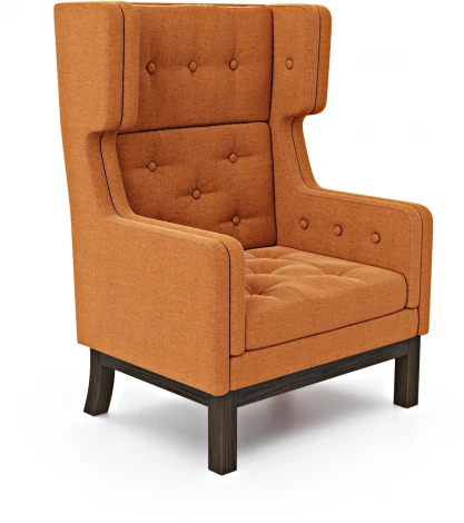 Кресло Arsko Айверс Хай Венге рогожка оранжевая