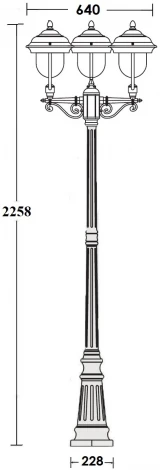 Наземный фонарь MADRID 84309B Bl Oasis Light